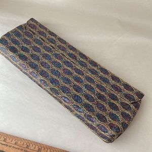 Vintage 60s fancy metallic glitter clutch